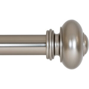 16-28 Inch, Satin Nickel, 1" Rod, Ivilon Drapery Window Curtain Rod, Knob Design